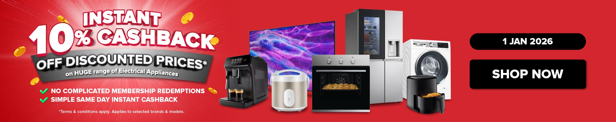 Instant 10% Cash Back